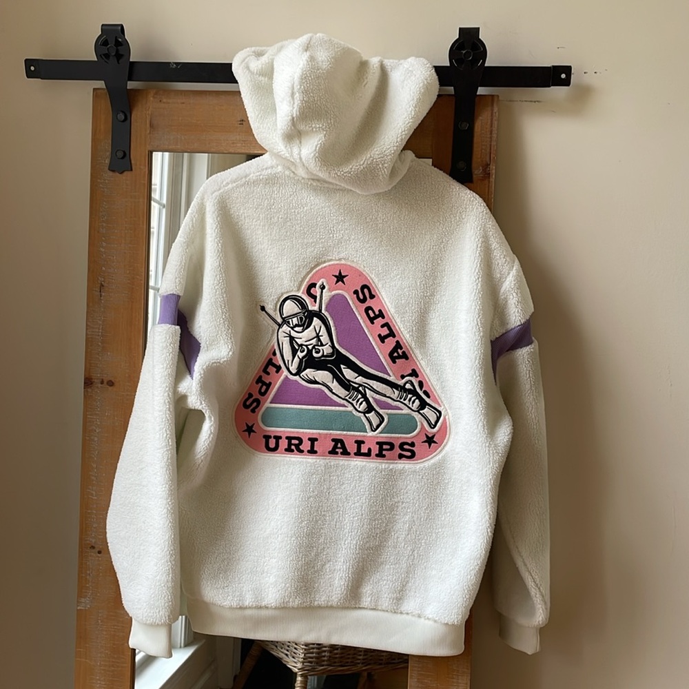 ASOS Oversized URI ALPS Fleece Hoodie Size XS